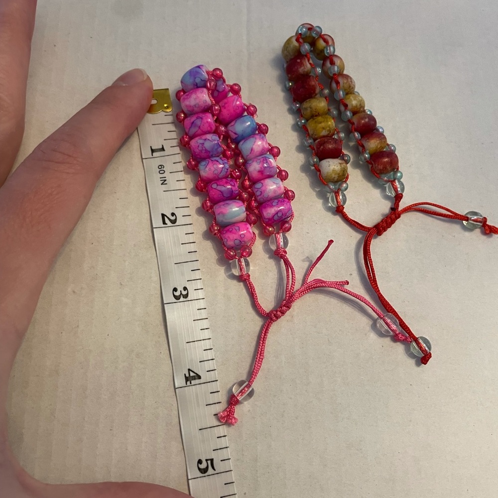2 Adjustable bracelets stones friendship gift unique